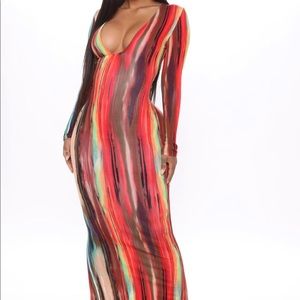 SEXY long sleeve maxi dress!